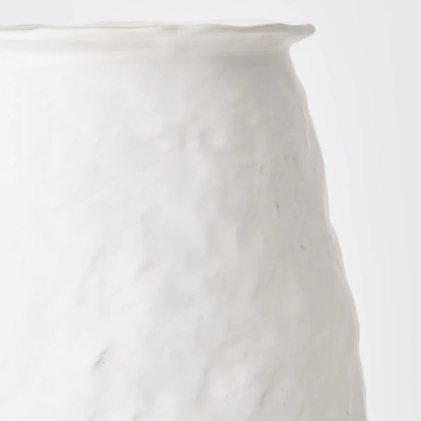Lomio Ceramic Pot – White Neutral (33 cm)