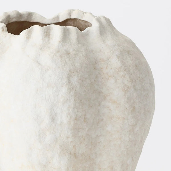 Nagio Vase - Eggshell Stoneware Look (30cm)