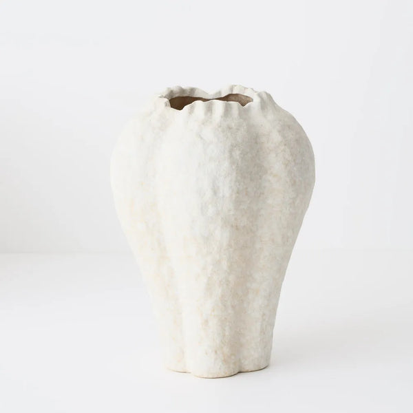 Nagio Vase - Eggshell Stoneware Look (30cm)