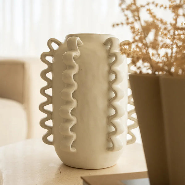 Novalene Ceramic Pot - White Neutral (30cm)