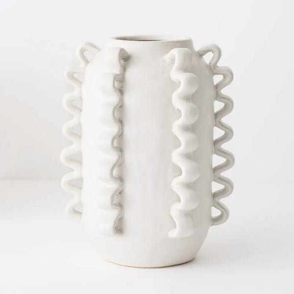 Novalene Ceramic Pot - White Neutral (30cm)